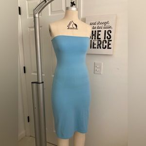 Susana Monaco 1990’s tube dress w/ shelf bra in Carolina blue XS